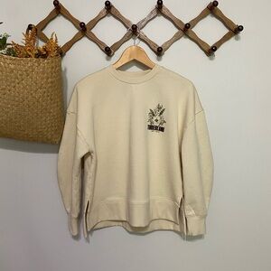 Timberland Cream and Green Sweatshirt Casual Knit
